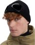 C.P. Company Zwarte geribbelde gebreide muts met Goggle-detail Black Heren - Thumbnail 2