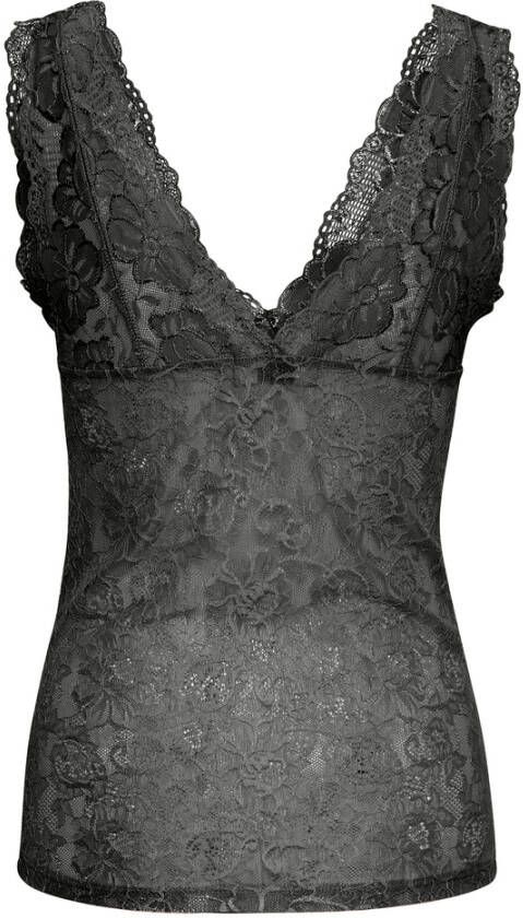 Cream Glaze Long Top Zwart Dames