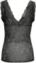 Cream Glaze Long Top Zwart Dames - Thumbnail 2