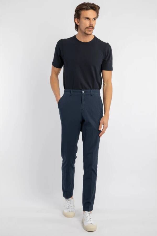 Cruna Slim-fit Trousers Blauw Heren