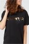 Custo Barcelona Zwart Katoenen Oversized T-shirt met Voorkant Print Black Dames - Thumbnail 2