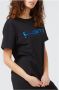 Custo Barcelona Blauw Katoen Oversized T-shirt Front Print Blue Dames - Thumbnail 2