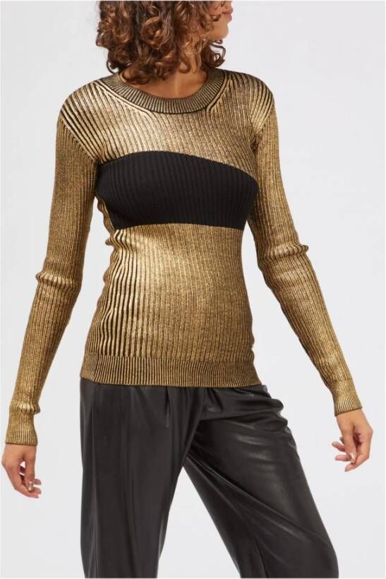 Custo Barcelona Gold Wool Sweater Meerkleurig Dames