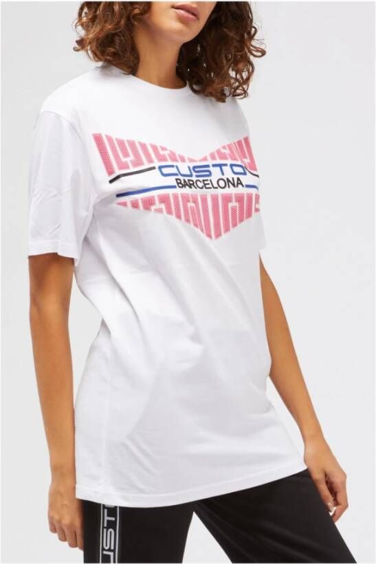Custo Barcelona White Cotton Tops & T-Shirt Wit Dames
