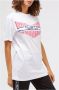 Custo Barcelona Witte Katoenen Oversized T-shirt Front Print White Dames - Thumbnail 2