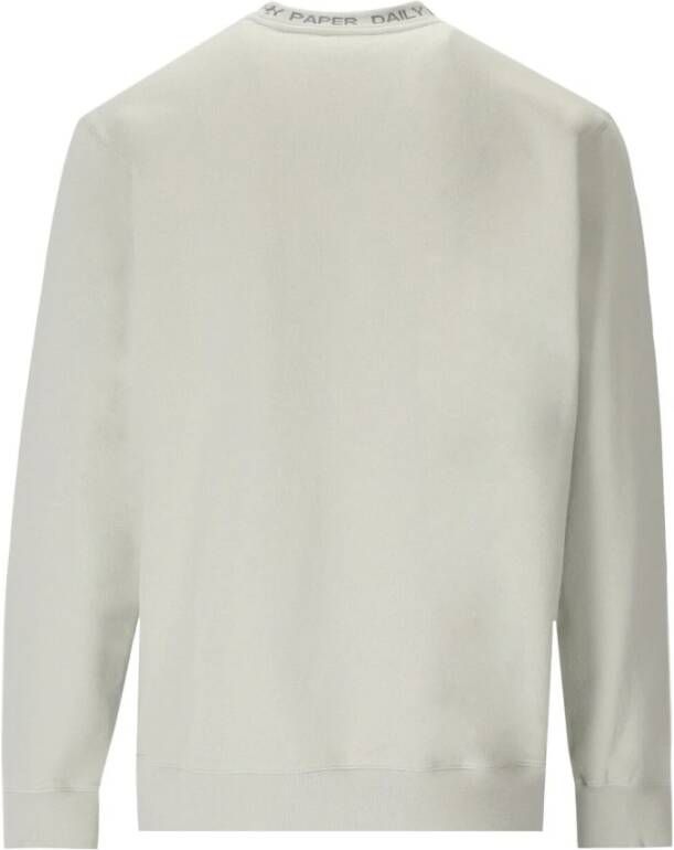 Daily Paper Grijze Katoenen Fleece Sweatshirt met Geborduurd Embleem Grijs Heren