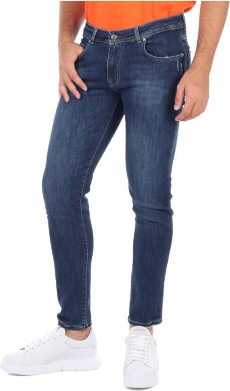 Daniele Alessandrini Denver Grijze Jeans met Vijf Zakken Blue Heren