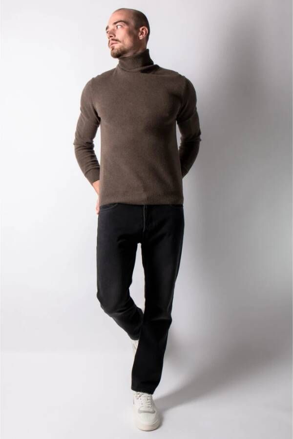 Daniele Fiesoli Cashmere Coltrui Bruin Melange Brown Heren