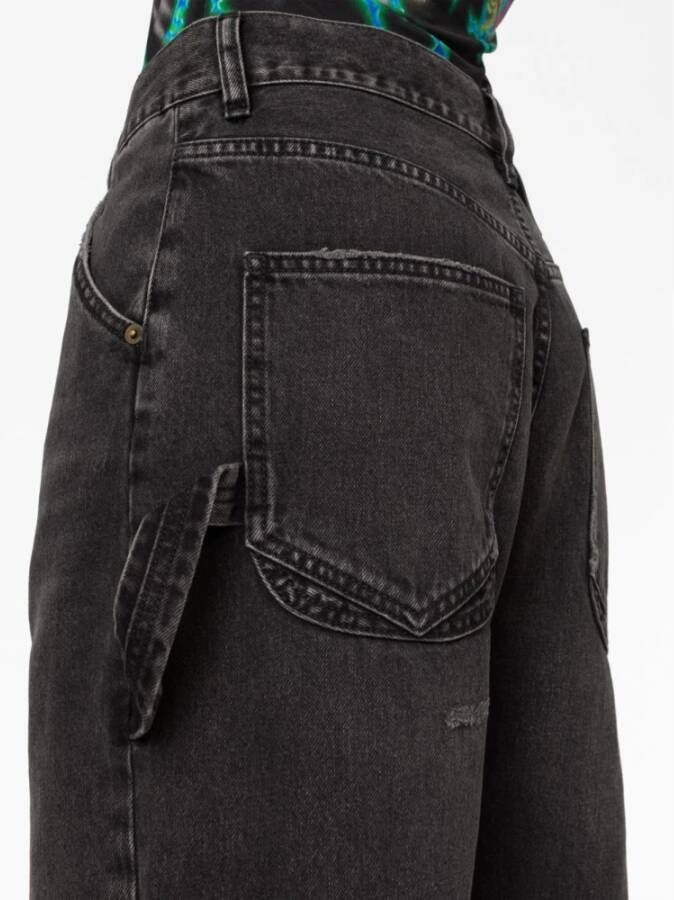 Darkpark Lisa Loose Fit Carpenter Denim Jeans Grijs Dames