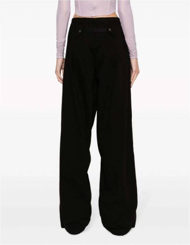 Darkpark Zwarte Daisy Wijde Broek Zwart Dames