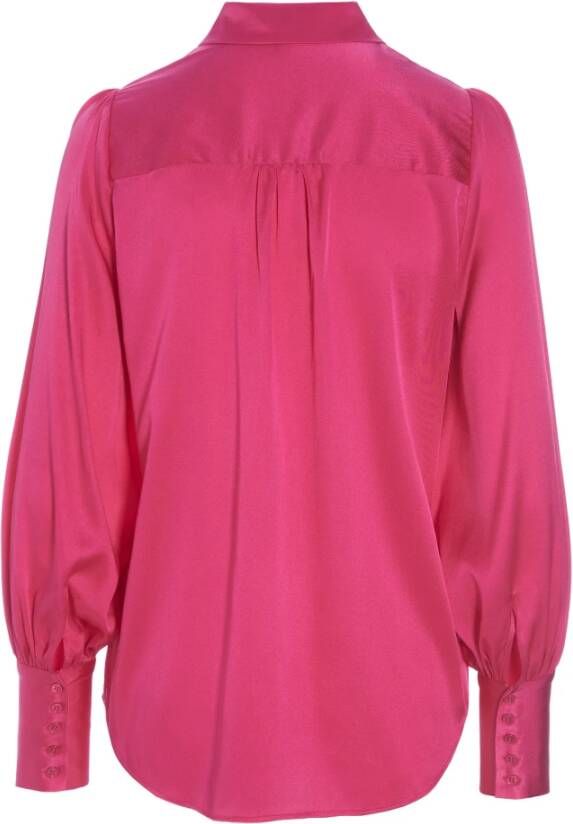 Dea Kudibal Fuchsia Zijden Satijnen Blouse Pink Dames