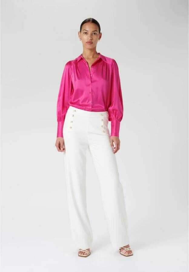 Dea Kudibal Fuchsia Zijden Satijnen Blouse Roze Dames