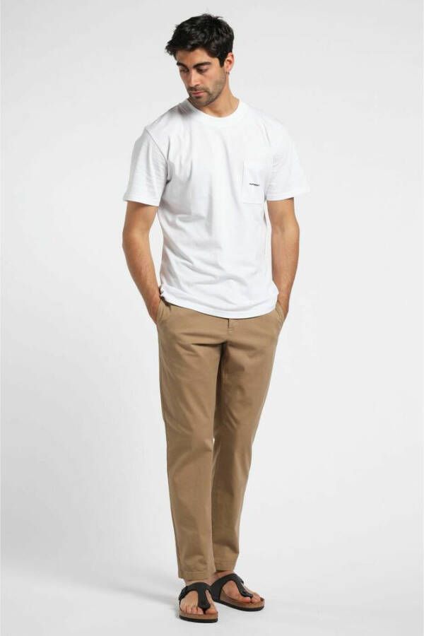 Department Five Chinese broek regelmatig met rand op rand Bruin Heren