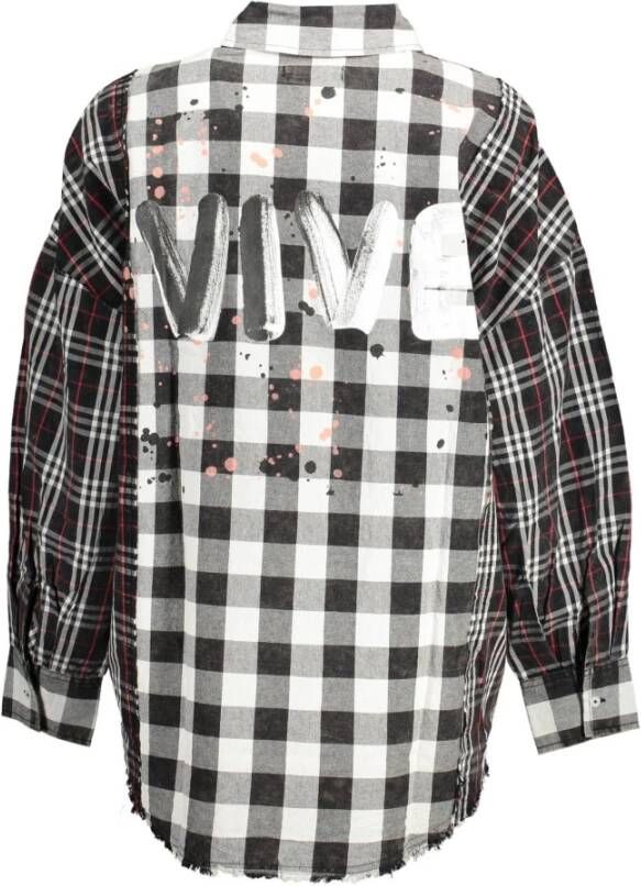 Desigual Black Cotton Shirt Zwart Dames