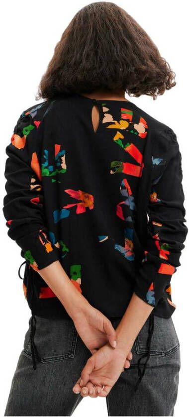 Desigual Blus Graphic Love 22Wwbw11 Zwart Dames