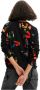 Desigual Elegant Zwart Shirt met Gerimpelde Mouwen Multicolor Dames - Thumbnail 8