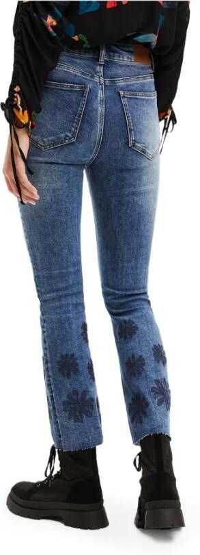 Desigual Boot-cut Jeans Blauw Dames