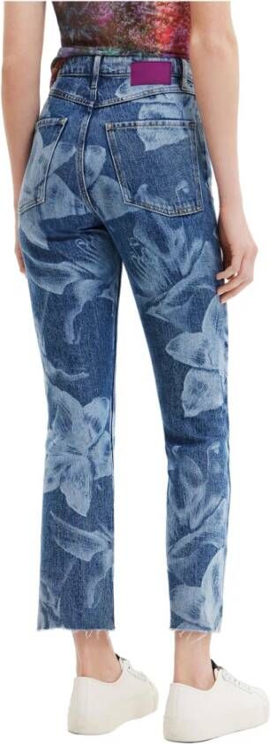 Desigual Boot-gesneden jeans Blauw Dames