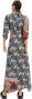 Desigual maxi jurk met paisleyprint zwart wit rood - Thumbnail 6