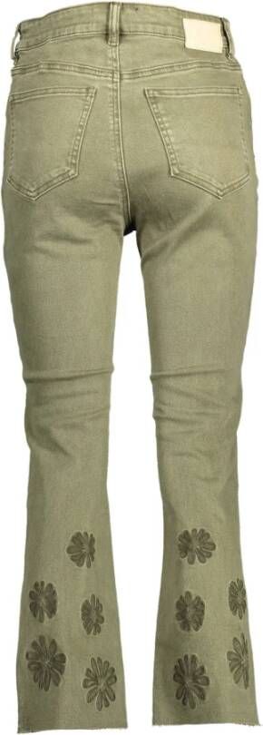 Desigual Flared Jeans Groen Dames