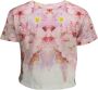 Desigual Chique Roze Geborduurd Katoenen T-shirt Multicolor Dames - Thumbnail 2