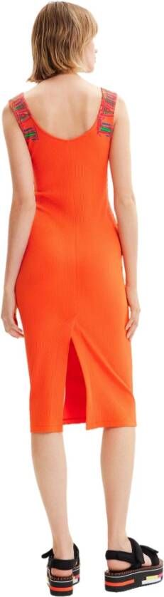 Desigual Midi Dresses Oranje Dames