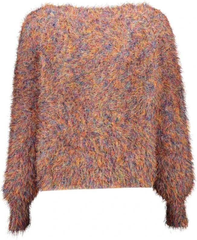 Desigual Multicolor Knoop Cardigan Sweater Oranje Dames