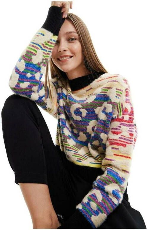 Desigual Ronde hals gekweek Beige Dames