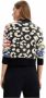 Desigual Blauwe Polyester Trui Lange Mouwen Ronde Hals Contrasterende Details Blauw Dames - Thumbnail 7