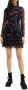 Desigual gebloemde semi-transparante jurk van gerecycled polyester zwart blauw groen roze - Thumbnail 4