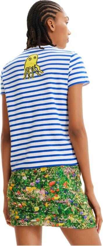 Desigual Short Sleeve Shirts Blauw Dames