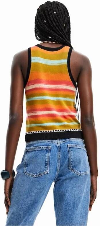 Desigual Sleeveless Top Oranje Dames