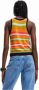 Desigual Chique Tank met Brede Schouders en Contrasterende Details Multicolor Dames - Thumbnail 4