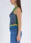 Desigual Groene Katoenen Tanktop met Contrasterende Details Multicolor Dames - Thumbnail 4