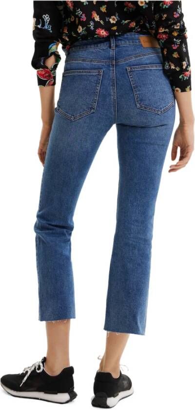 Desigual Slim-fit Jeans Blauw Dames