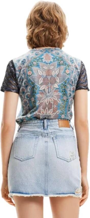 Desigual T-Shirts Blauw Dames