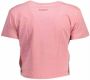 Desigual Roze Katoenen T-Shirt met Korte Mouwen en Applicaties Pink Dames - Thumbnail 2
