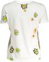 Desigual Stijlvol Bedrukt Ronde Hals T-Shirt White Dames - Thumbnail 2