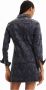 Desigual Gedrukte knoopsluiting jurk Black Dames - Thumbnail 3