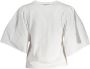 Desigual Witte Katoenen Tops & T-shirt met Wijde Korte Mouwen Wit Dames - Thumbnail 3