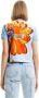 Desigual Stijlvol lichtblauw grafisch T-shirt met contrasterende accenten Multicolor Dames - Thumbnail 2