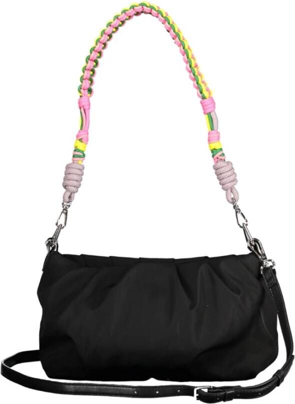 Desigual Zwarte Polyester Handtas met Afneembare Schouderriem Zwart Dames