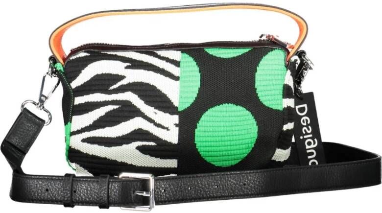Desigual Zwarte Polyester Handtas met Verstelbare Band Zwart Dames