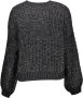 Desigual Zwarte Polyester Trui met Contrasterende Details Black Dames - Thumbnail 2