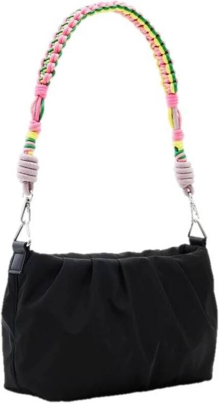 Desigual Zwarte tas met rits voor vrouwen Zwart Dames