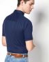 Desoto overhemd korte mouw donkerblauw slim fit effen katoen - Thumbnail 2