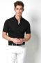 Desoto overhemd korte mouwen slim fit zwart effen katoen - Thumbnail 2