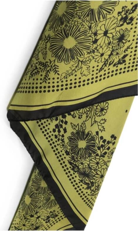 Destin Groene Zijden Sjaal 90 x 90 cm Groen Dames