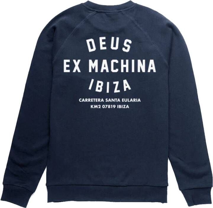 Deus Ex Machina Ibiza Adres Crew Sweatshirt Blauw Heren