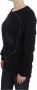 D.Exterior Black Cotton Motive Print Crewneck Pullover Sweater Zwart Dames - Thumbnail 2